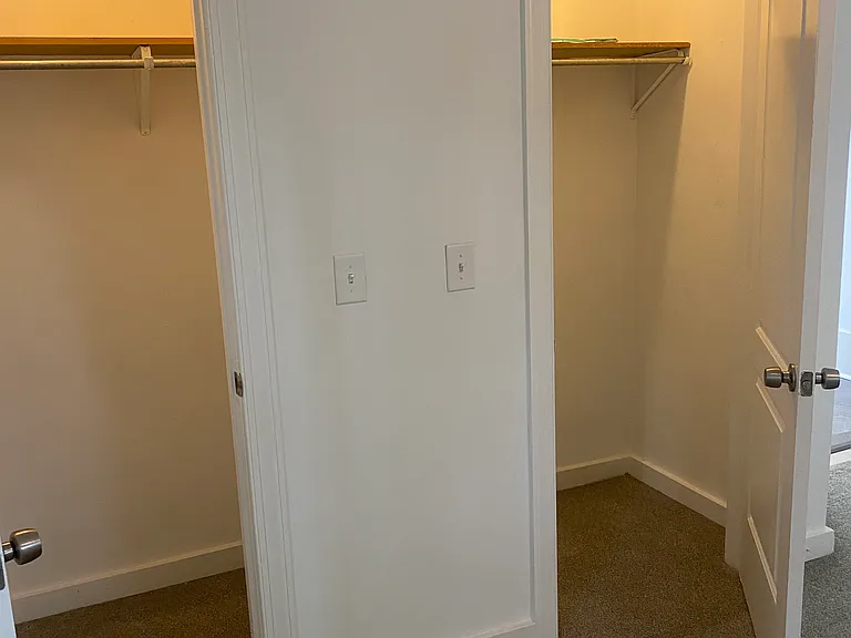 Double closets! Everything painted fresh and new.