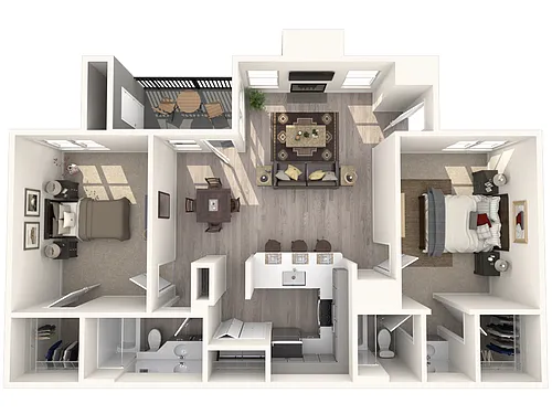 Floor plan 2x2 1056 sq ft