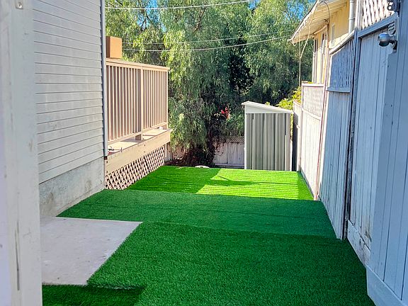 Entrance way, new turf