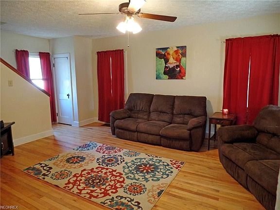 View of the living room from the kitchen