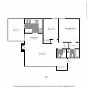 Floor plan 2 Bed 2 Bath B2