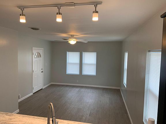 View from kitchen into living room