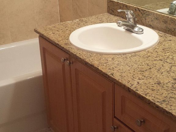Granite countertops in bath