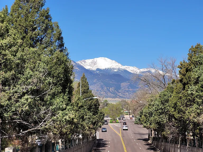 Mountain views from the adjacent trail