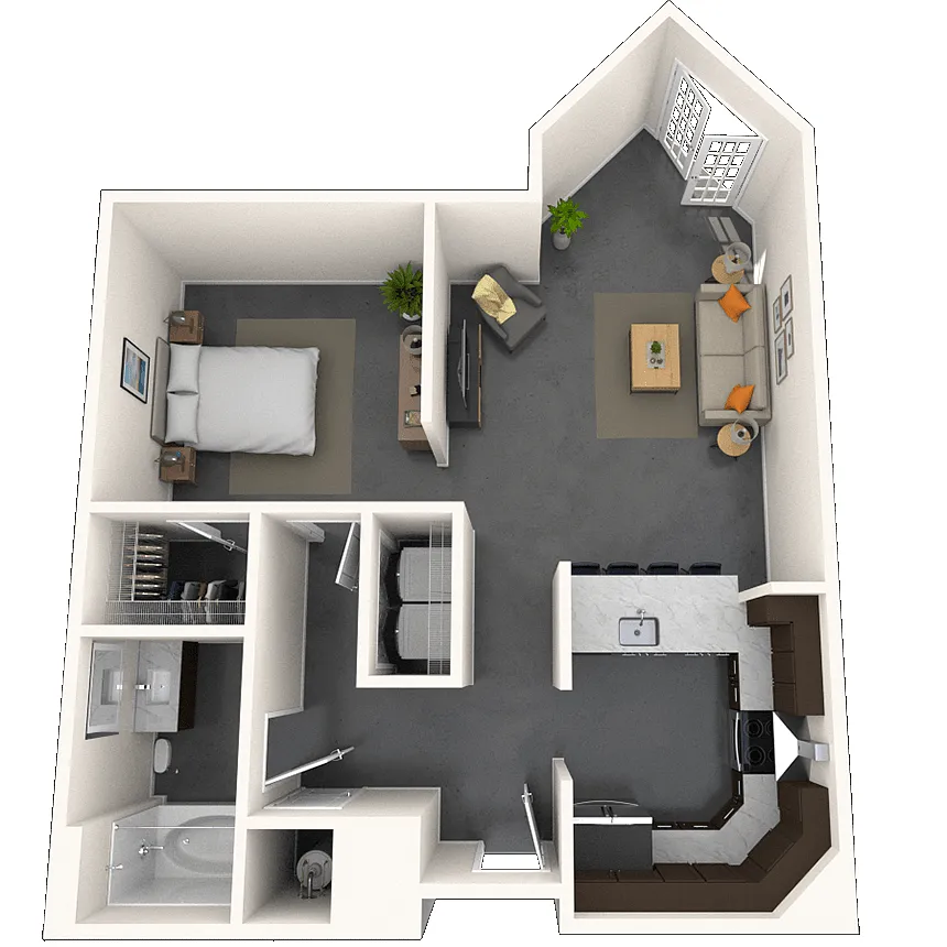 Floor plan Loft 0x1 707 SF