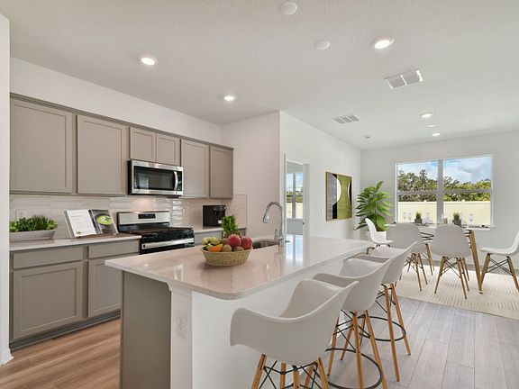 Kitchen and Cafe Area - Virtually Staged