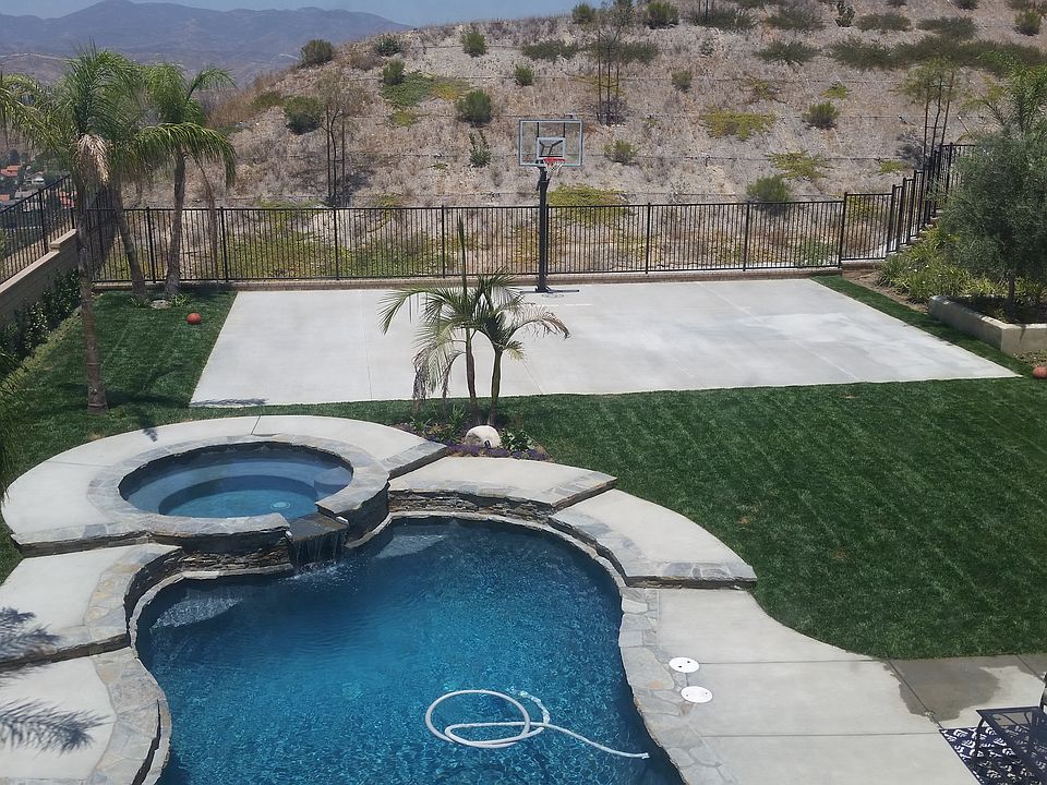 New pool & basketball court