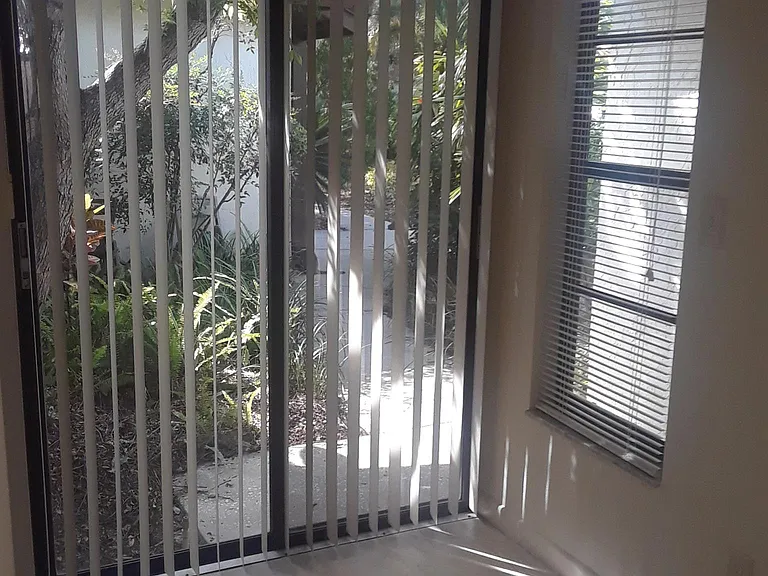 Kitchen area overlooks garden