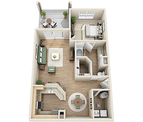 Floor plan The Dilworth W/Patio