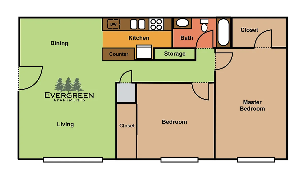 Floor plan Two Bedroom