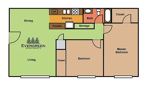 Floor plan Two Bedroom