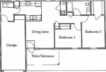 Floor plan 2 Bdrm