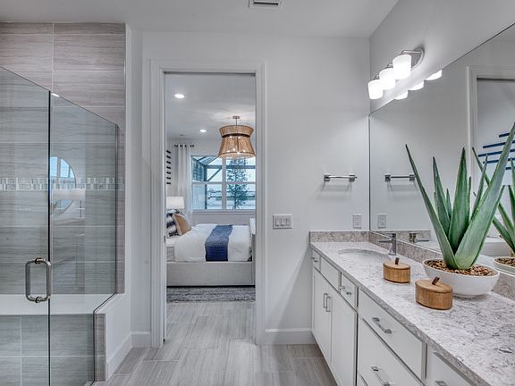 Owner s bathroom with double sink vanity