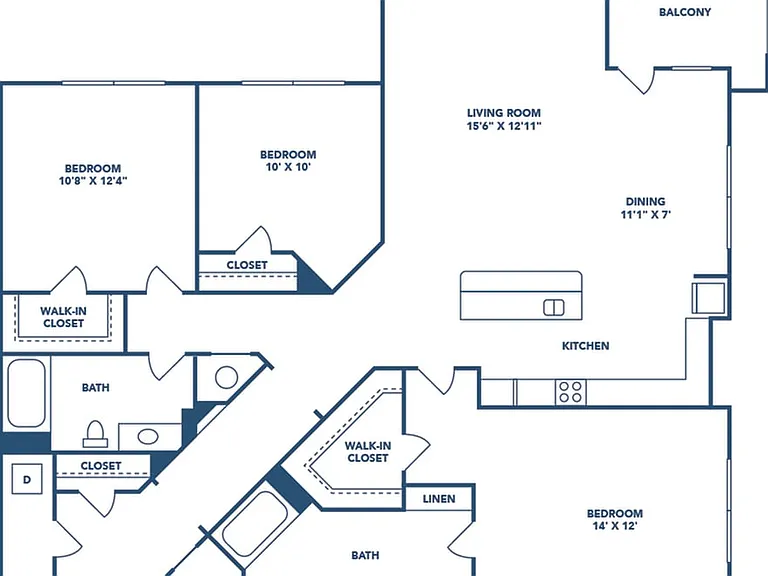 3 Bedroom | 2 Bath | 1434 SF 3 Bedroom | 2 Bath | 1434 SF