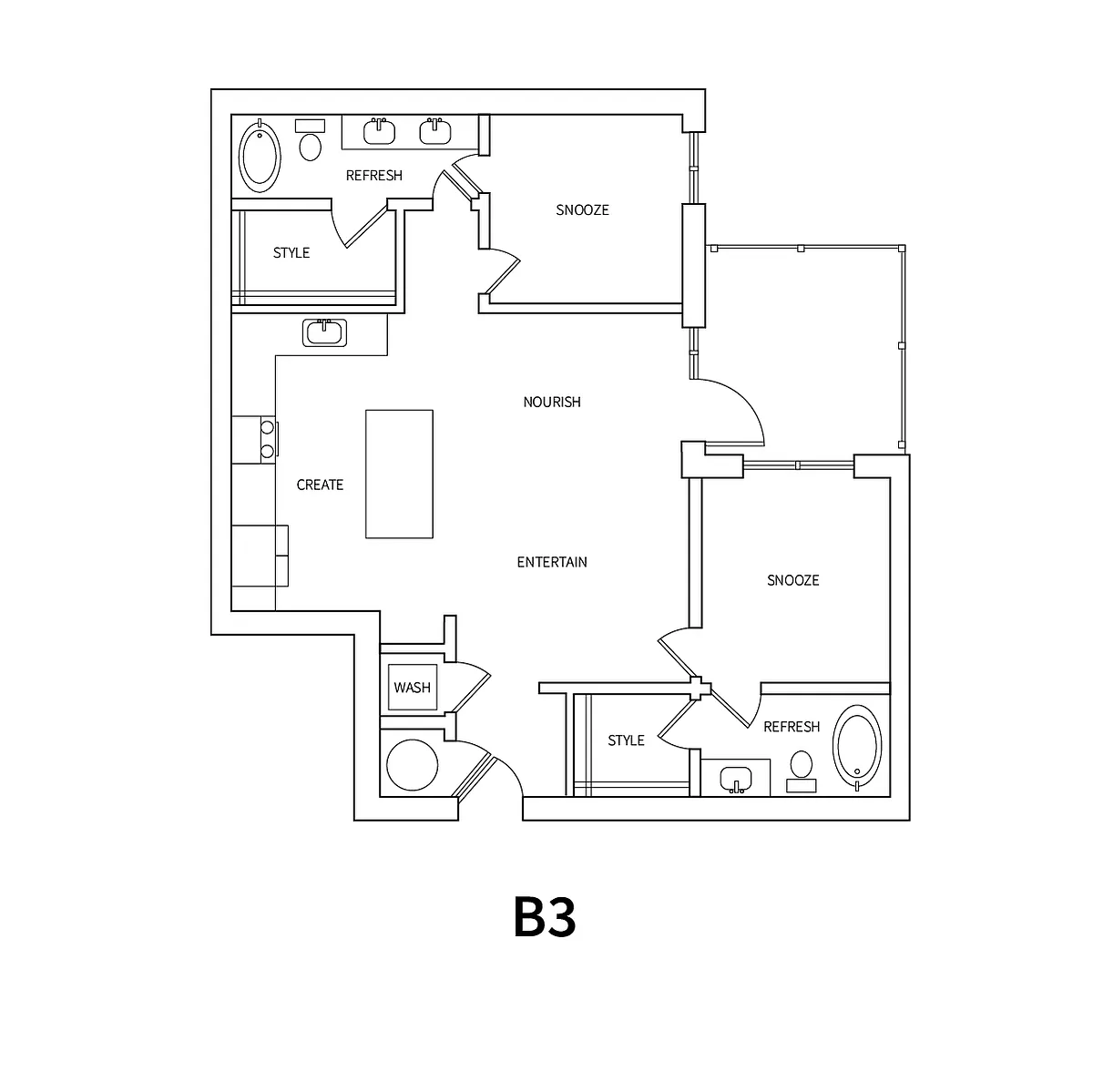 Floor plan B3