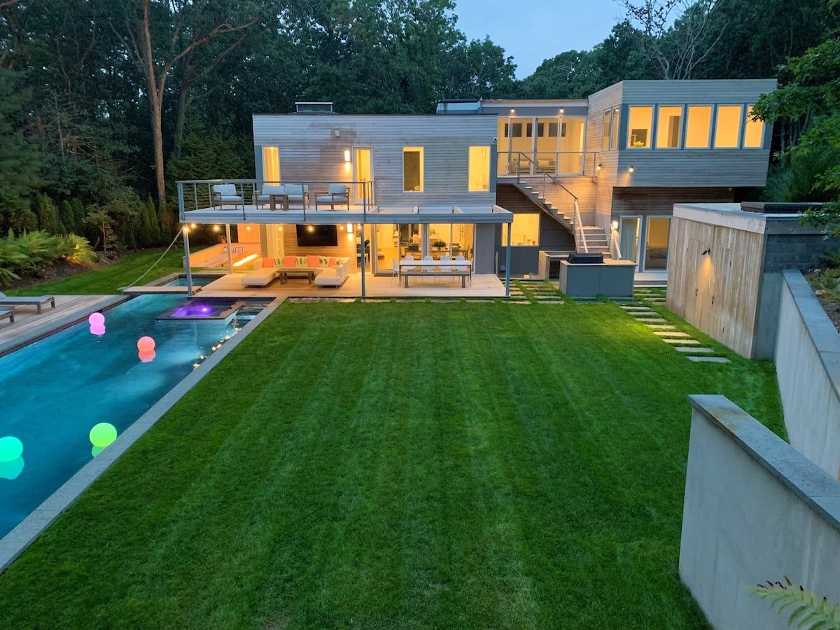  Backyard with oversized heated gunite pool/spa