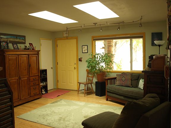 entry room with skylights