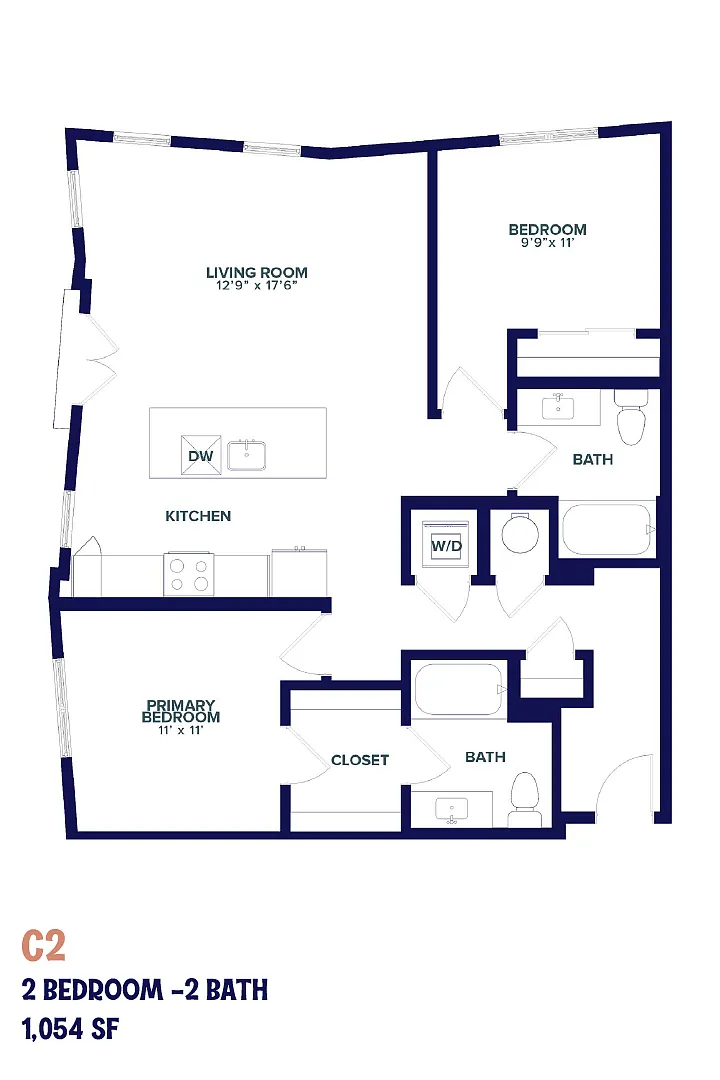 Floor plan Nita Two Bedroom C2