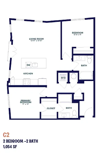 Floor plan Nita Two Bedroom C2