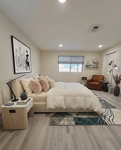 bedroom virtually staged