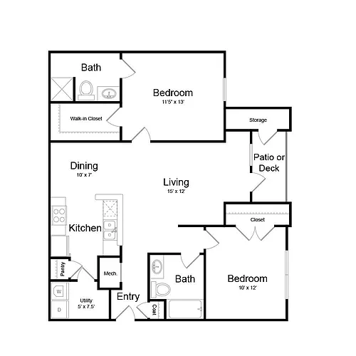 Floor plan Pebble Beach - Classic