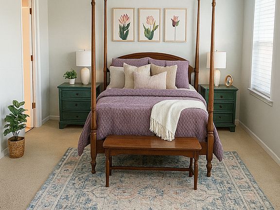 2nd Floor Primary bedroom with walk in closet.