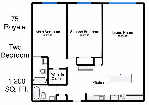 Floor plan 2 bed
