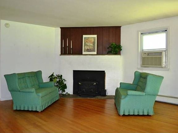 Fireplace with wood stove