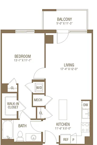 Floor plan 1A w/ Balcony Renovation 2