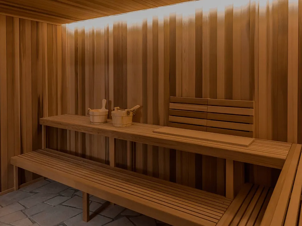 Sauna at The Hallon II apartments in Hopkins, MN