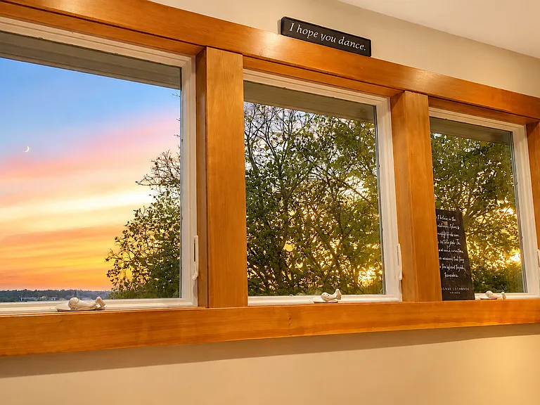 Dining window view