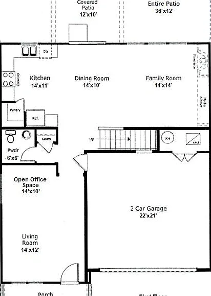 Main level floor plan.