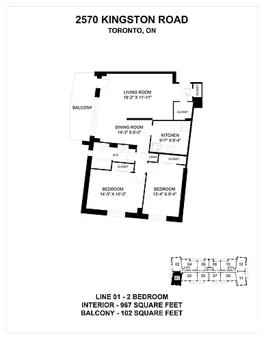 Floor plan 2 Bedroom