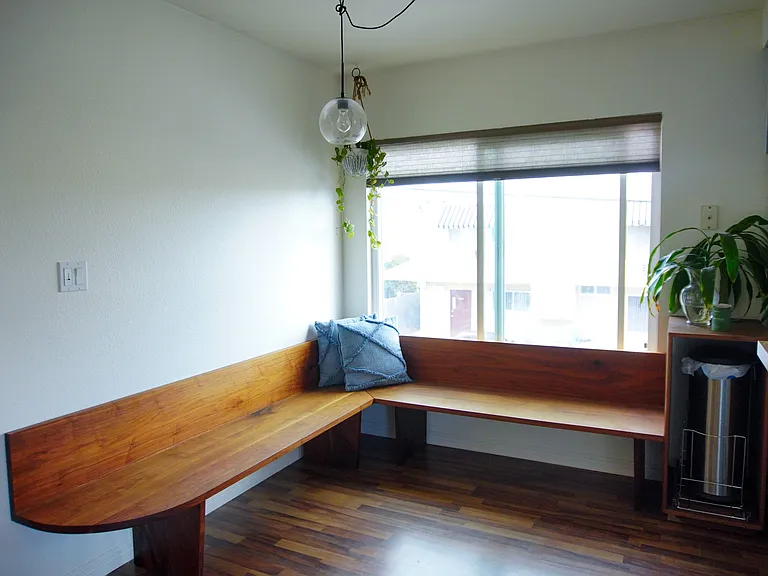 custom oak banquette