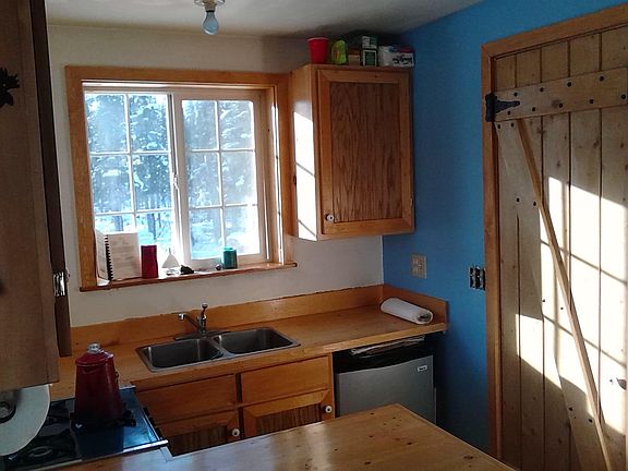 Kitchen and closet.