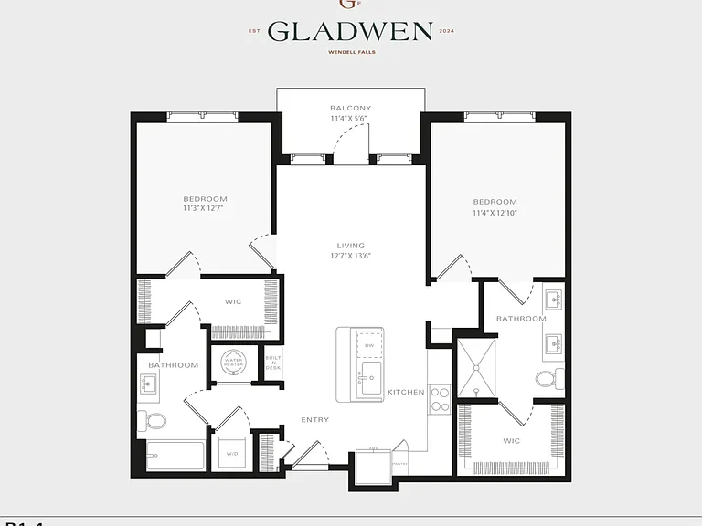 B1.4-1 floor plan Gladwen Wendell Falls