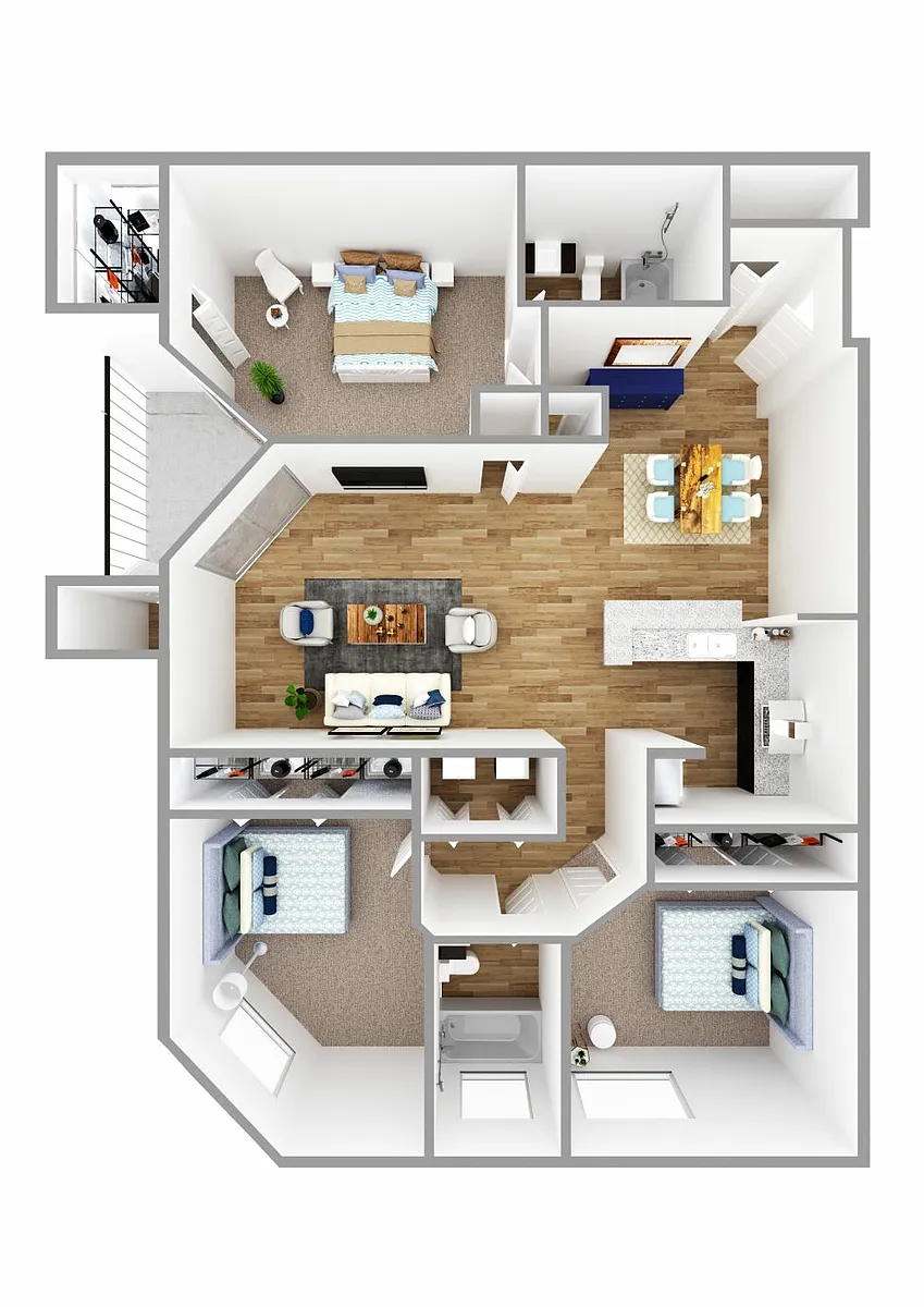 Floor plan C1 - 3 Bedroom, 2 Bathroom