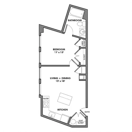Floor plan Suite G (Highland Building)