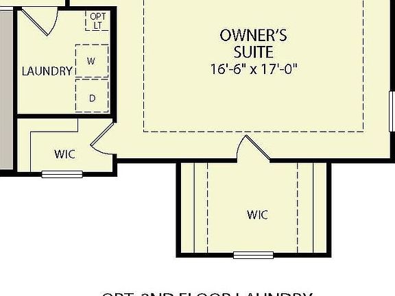 2603 Kennedy - Opt 2ND Floor Laundry Floor Plan From Hallmark Homes