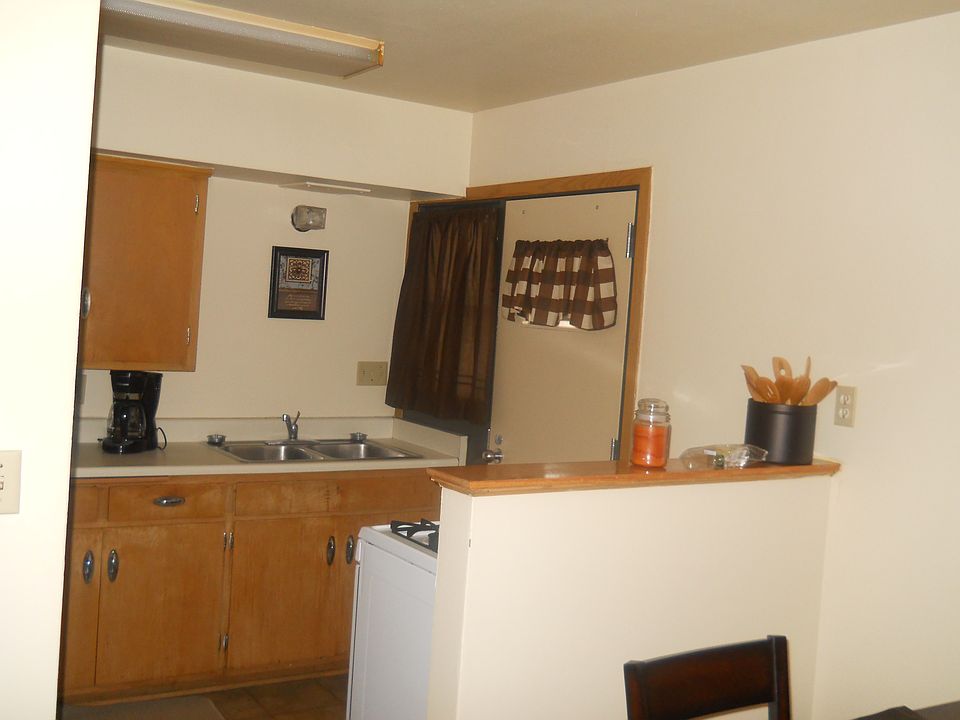 Kitchen area located by back door