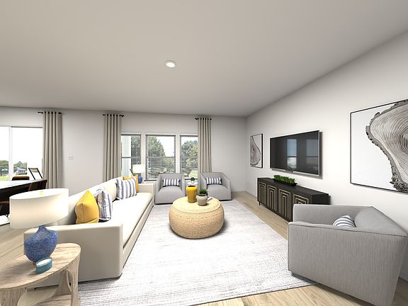 Living room in the Valentia floorplan