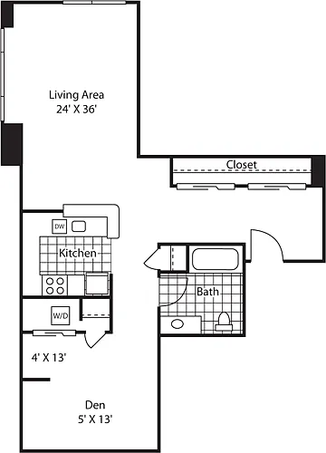 Floor plan Studio 643