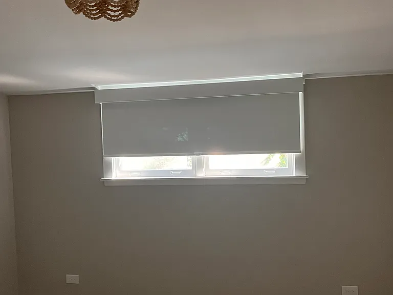 Custom shades in bedrooms