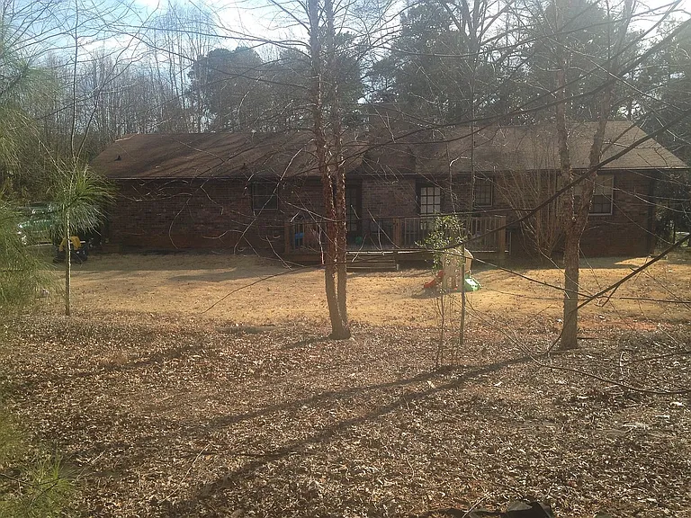 Back yard winter time