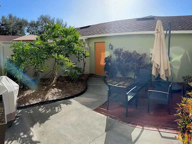 Gated private patio