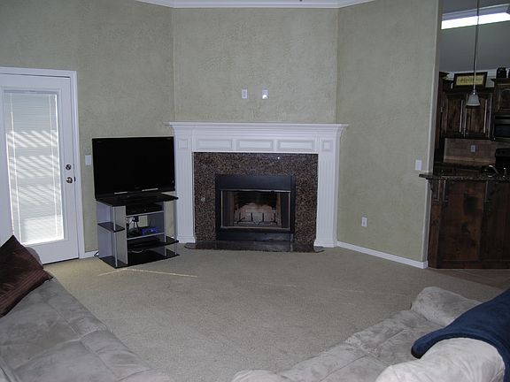 Family room with fireplace