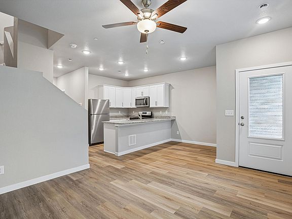 The family room is open to the kitchen and dining room.