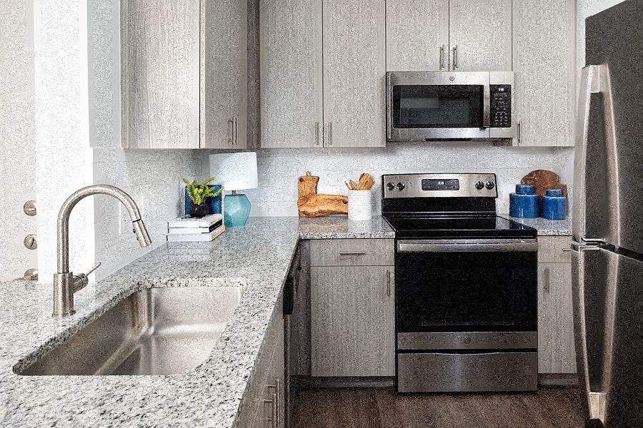Beautifully remodeled kitchens with stainless steel appliances