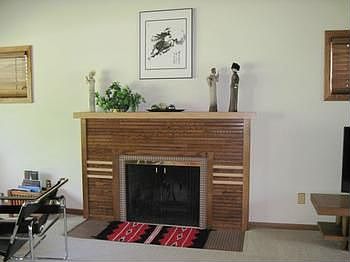 Custom designed fireplace, a focal point in the living room.br