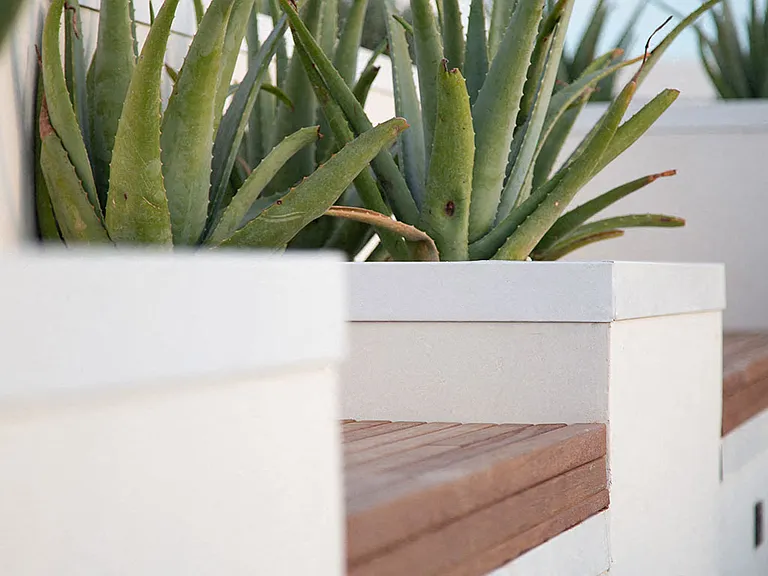 Rooftop deck with lounge areas and spectacular views
